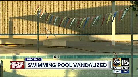 Vandals throw white paint into Phoenix pool shutting it down