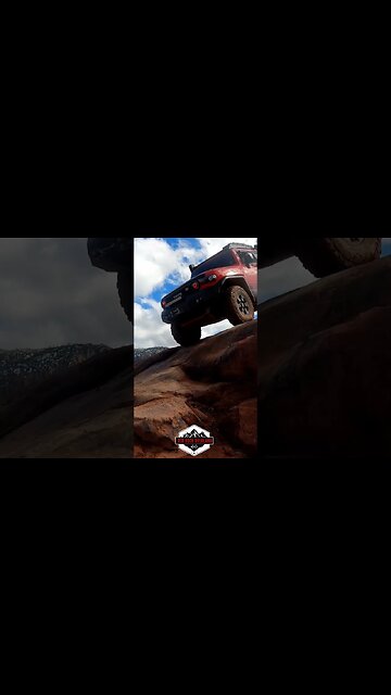 Broken Arrow crawling down a big rock