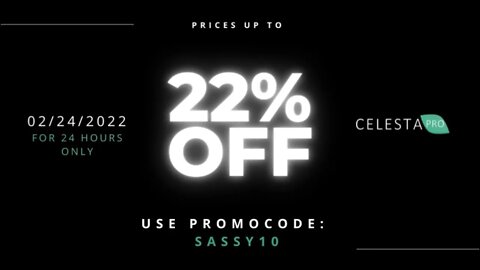 The exclusive 22% FLASH SALE has started. Use code SASSY10