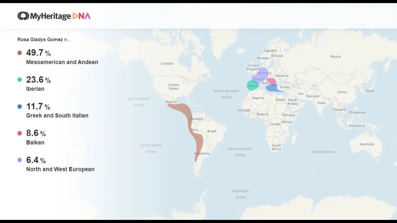 My Mother MyHeritage DNA Results - Argentina 🇦🇷