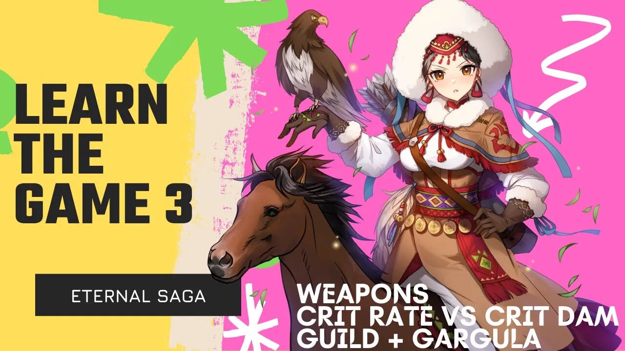 P3 ETERNAL SAGA - LEARN GAME 3 + HELP. Discussing items and weapons + why crit? Club Wisdom 8