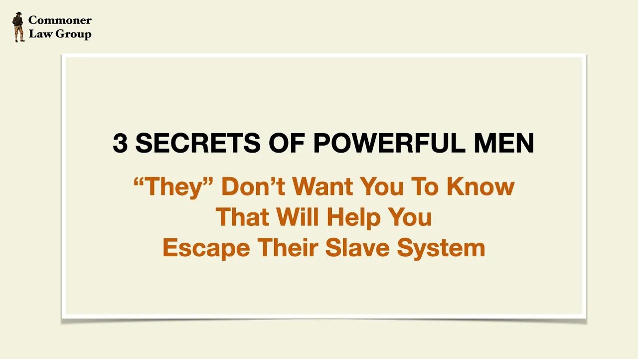 3 Secrets of Powerful Men "They" Don't Want You To Know June 1 2023