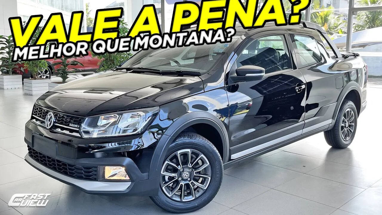 NOVA VOLKSWAGEN SAVEIRO CROSS CD 2023 MAIS CARA QUE MONTANA LT E FIAT STRADA VOLCANO É BOA OPÇÃO?