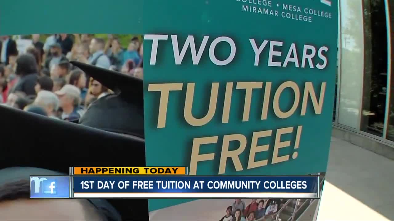 First day of tuition-free San Diego community college begins