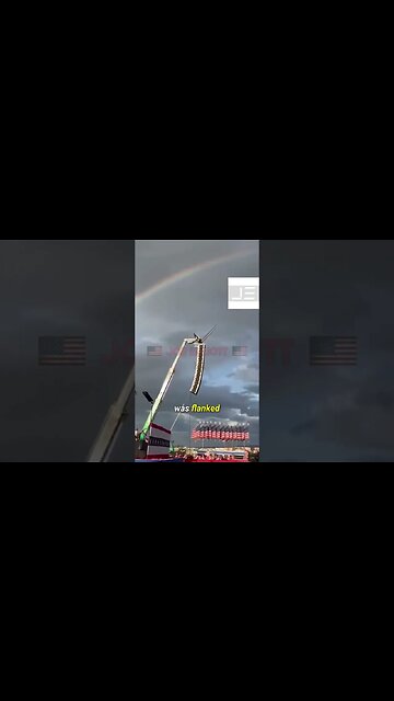 Trump gives EPIC Speech in BIBLICAL Downpour - CHILLS #shorts