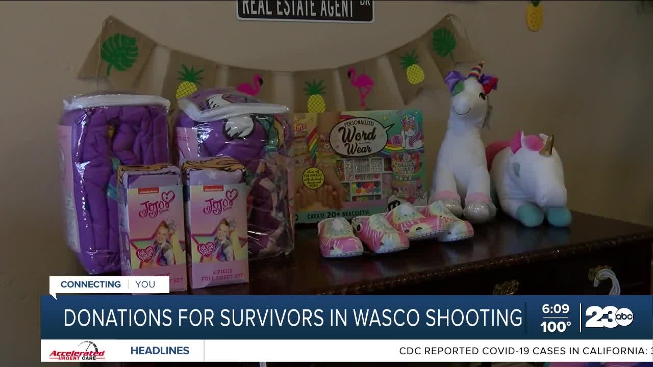 Donations for survivors in Wasco shooting