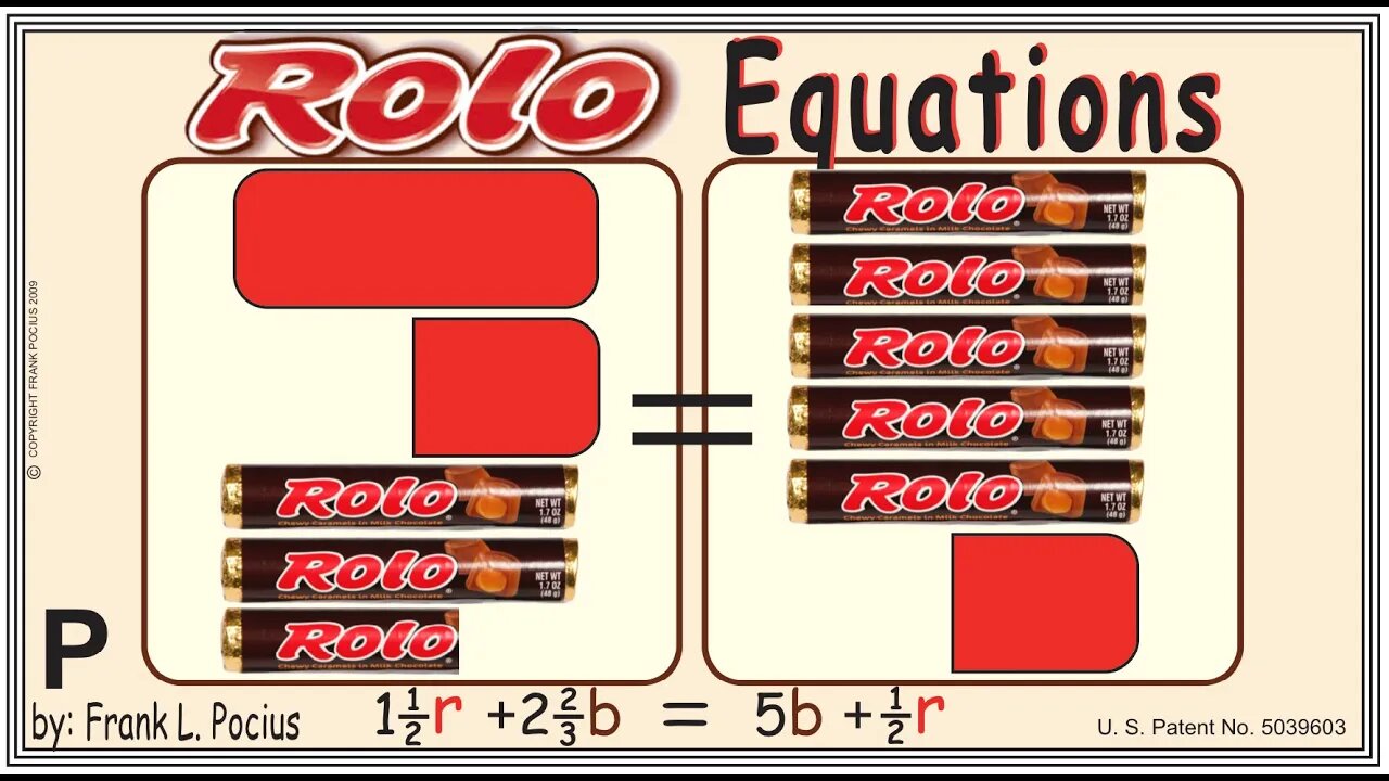 VISUAL ROLO 1.5r+2.67b=5b+0.5r EQUATION _ SOLVING BASIC EQUATIONS _ SOLVING BASIC WORD PROBLEMS