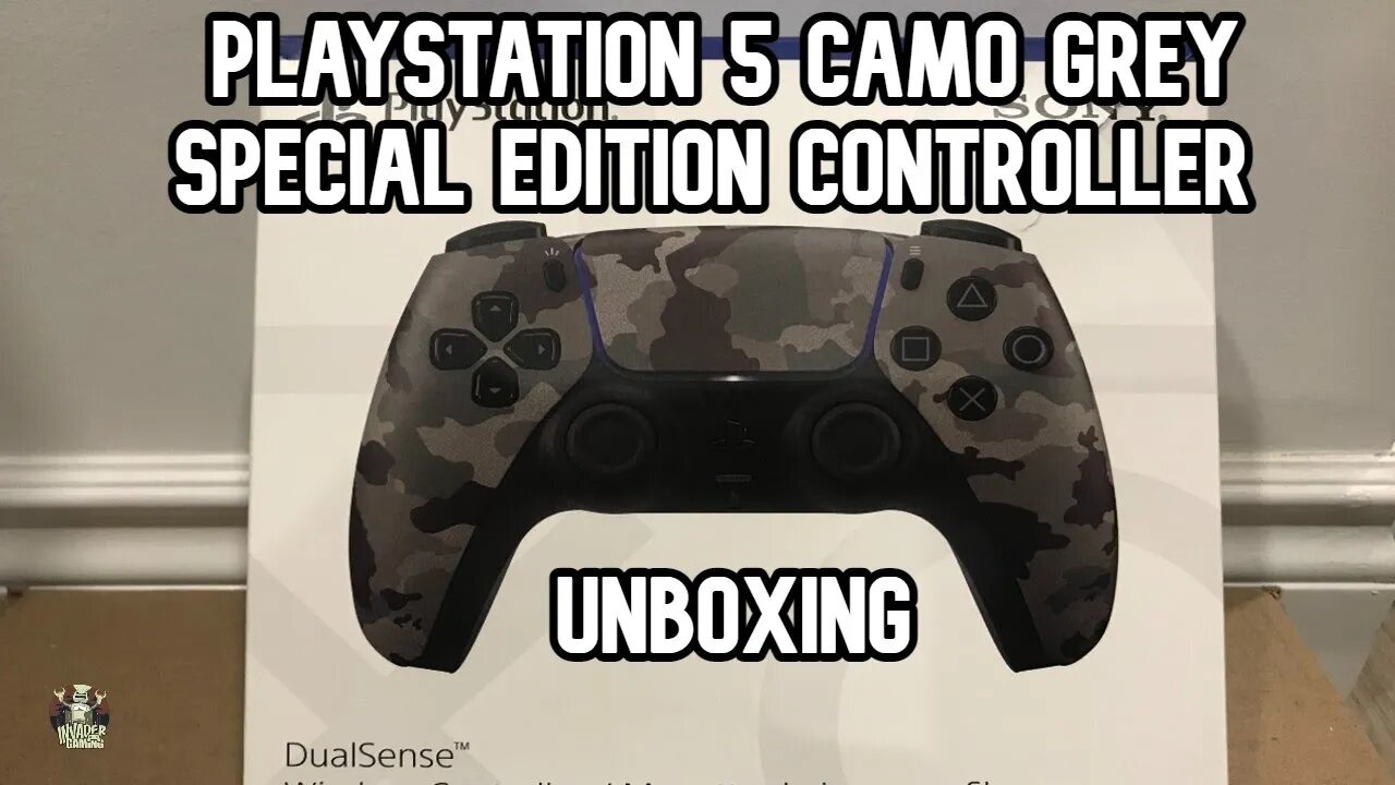 Camo Grey PlayStation 5 Wireless Controller Unboxing