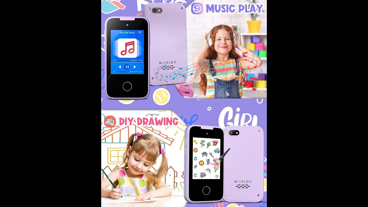 Kids Smart Phone Gifts for Girls 6-8 Year Old,Touchscreen Toy Cell Phone with Multi APPs 8G TF Card for Learning Play Christmas Birthday Gifts for Girls Age 3 4 5 6 7 8 9 . ALL IN ONE KID'S SMART PHONE: With 23 entertainment, educational, and practic