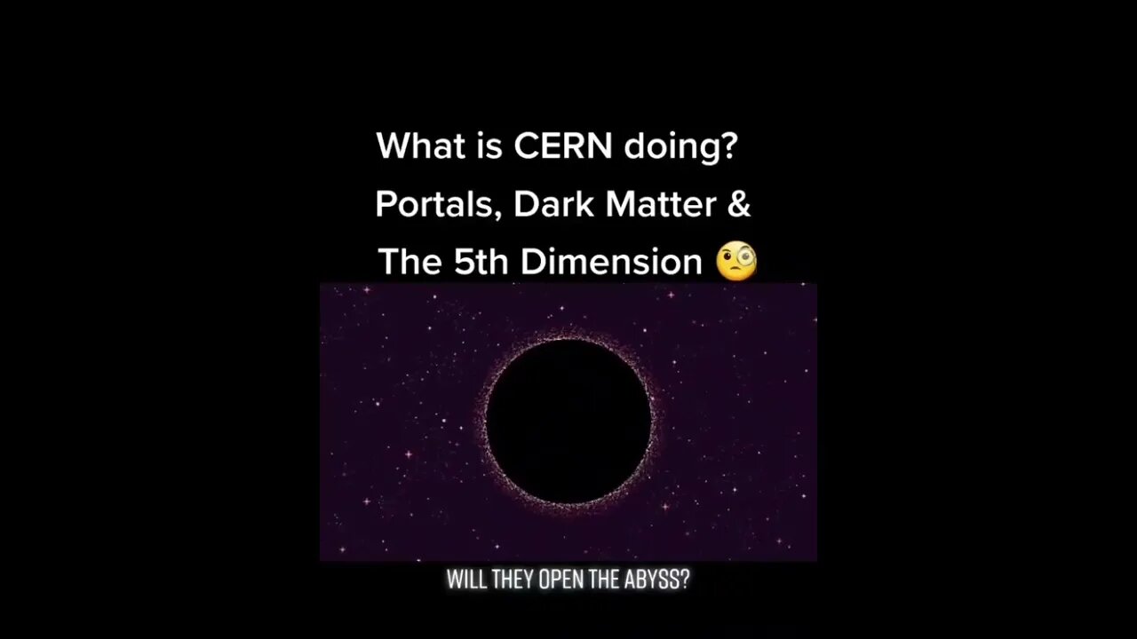 CERN is opening up a portal to another dimension TODAY