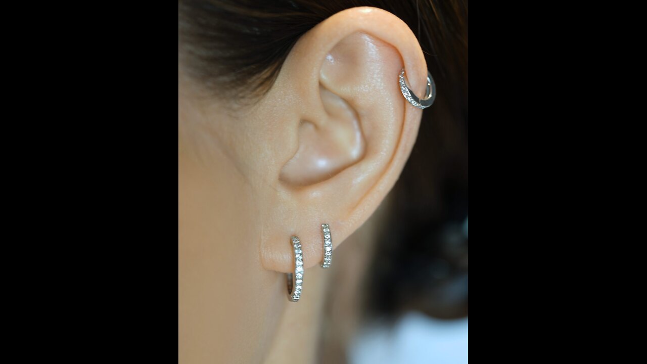 DOUBLE SIDED DIAMOND HOOPS LENA COHEN JEWELLERY