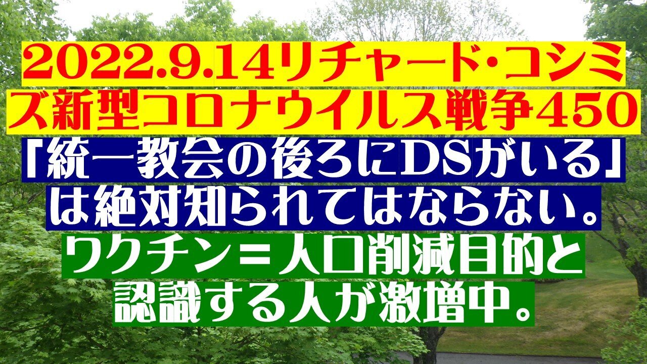 2022.09.14 リチャード・コシミズ新型コロナウイルス戦争４５０