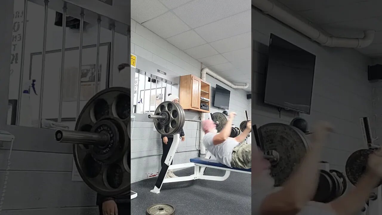 330lbs x 5 Eaw Bench, 61 years old