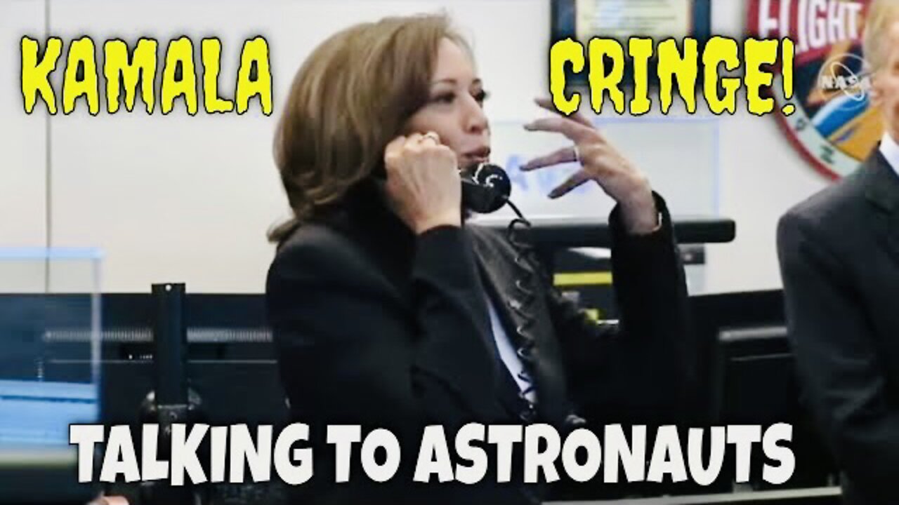 Kamala Harris talking SPACE again…this time DIRECTLY to ASTRONAUTS 😂 😬