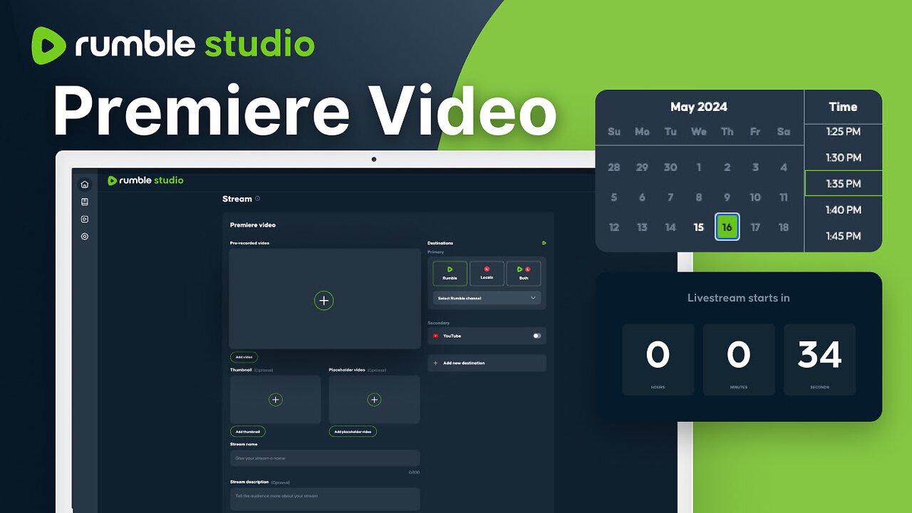 How To Premiere Video with Rumble Studio