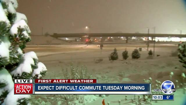 Winter storm causing crashes, delays in Denver area and high country