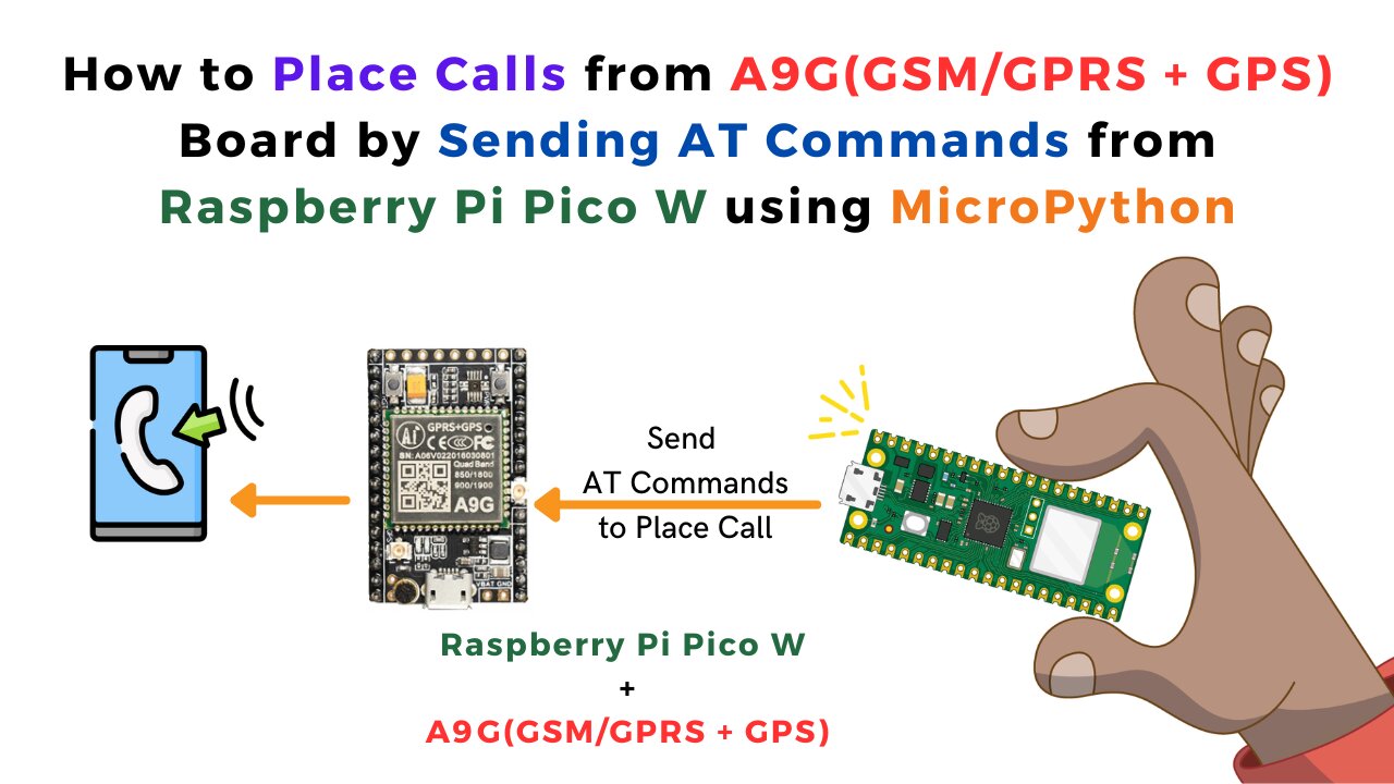 How to Place Calls from A9G Board by Sending AT Commands from Raspberry Pi Pico W using MicroPython