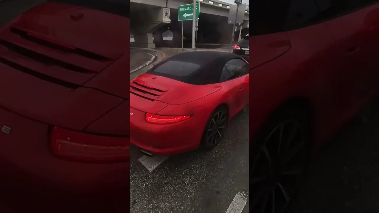 Lady in a Red Porsche