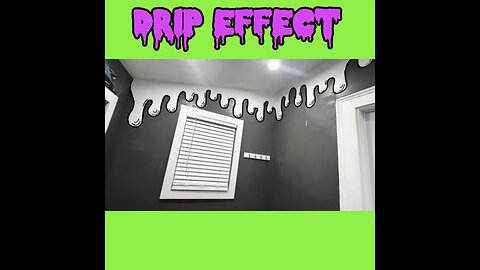 Dripping effect room painting #dripping