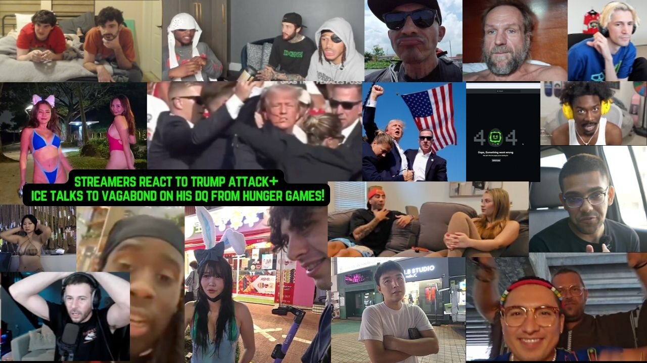 STREAMERS REACT ON TRUMP ATTACK+ ICE TALKS TO VAGABOND ON HIS DQ! #iceposeidon #donaldtrump