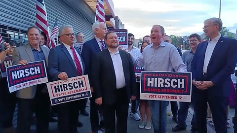 The David Hirsch x Lee Zeldin AD27 Special Endorsement Rally Holy Schnitzel Queens New York 9/10/23