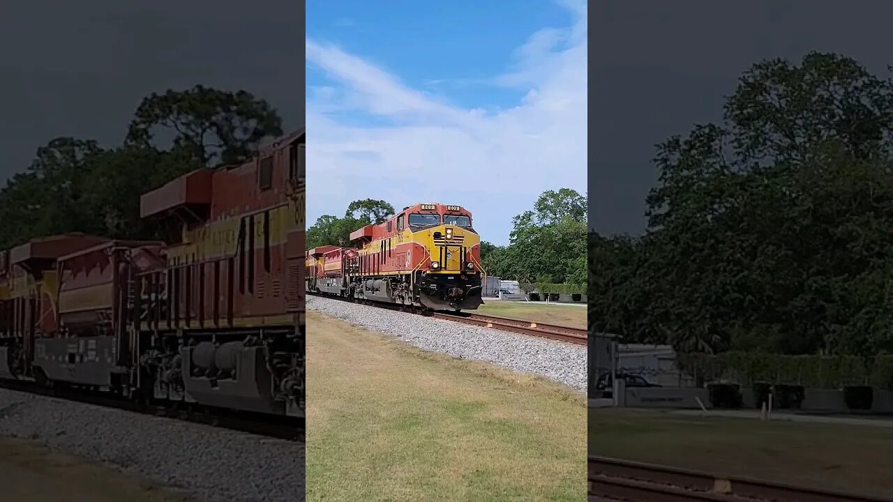 Florida East Coast Railway FEC-105 with double LNG set Daytona Beach Golf Club Apr. 8 2023 #fec105