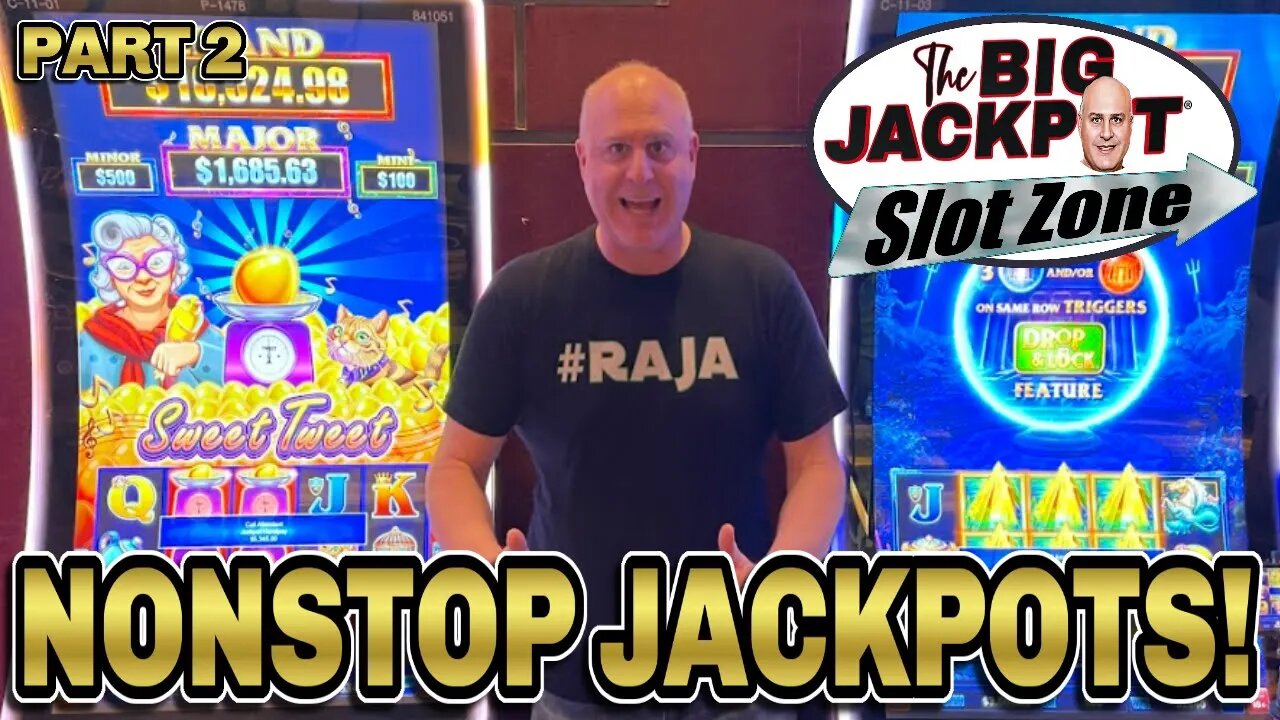 THE RAJA IS ON FIRE! 🔥NONSTOP JACKPOTS LIVE FROM THE BIG JACKPOT SLOT ZONE! (Part 2)