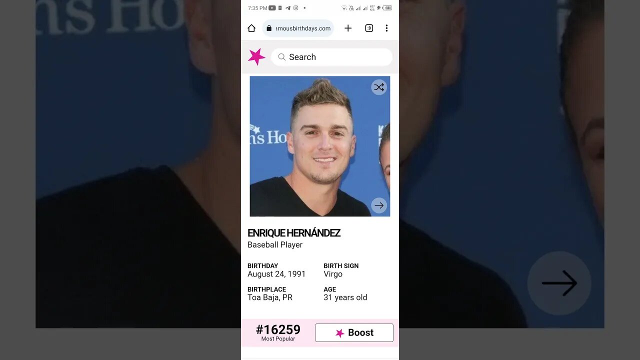 HAPPY 31 BIRTHDAY ENRIQUE HERNÁNDEZ