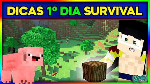 APRENDA O QUE FAZER NO SEU PRIMEIRO DIA JOGANDO MINECRAFT SURVIVAL | TUTORIAL OTAKU DE HAKI #1