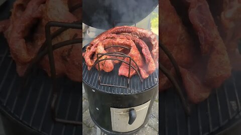 Smoking some ribs! #bbq #bbqribs