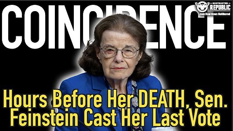 Coincidence? Hours Before Her Death Sen. Feinstein Cast The Strangest Final Vote Of Her Life!