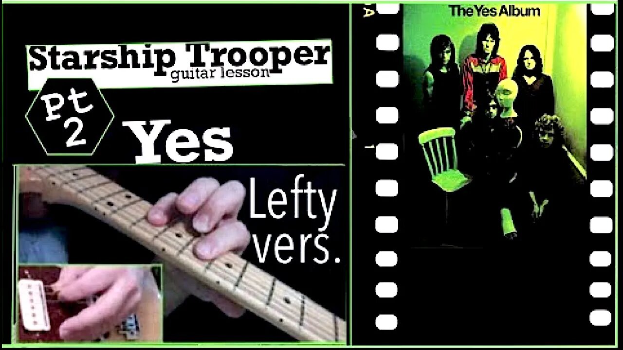 pt2 | Starship Trooper [Left Handed] YES Guitar Lesson