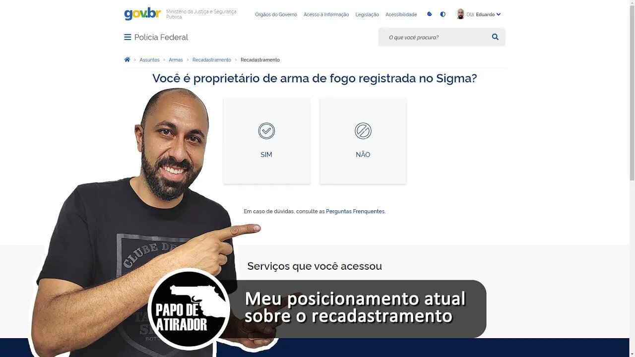 Meu posicionamento atual sobre o recadastramento