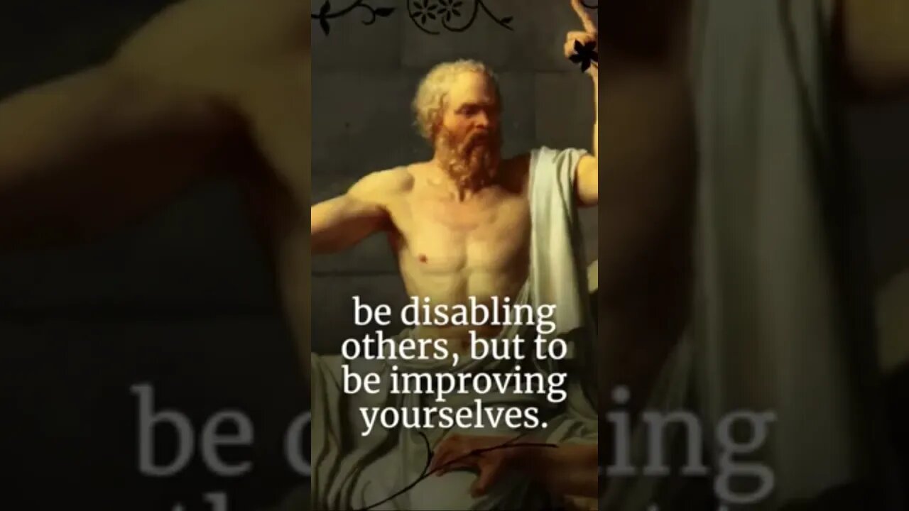 Improve yourself rather than disabling others - (Socrates) Apology, by Plato #shorts