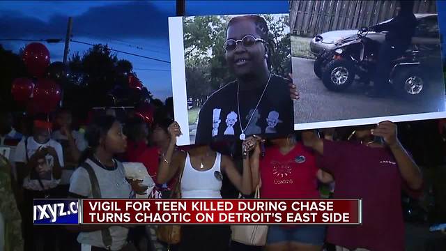 Vigil for teen killed in crash after chase with MSP erupts in anger