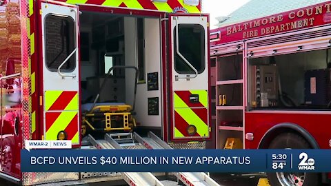 Baltimore County Fire unveils $40 million in new fire and EMS apparatus