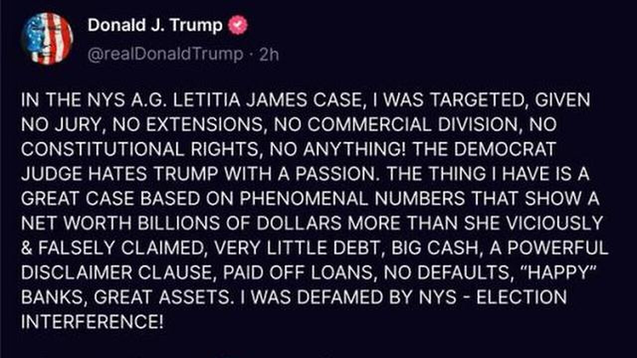 🚨BREAKING!🚨 TRUMP SHOCKS LETITIA JAMES WITH MASSIVE 4 BILLION DOLLAR WIN!!!!! 3-22-24 LOU VALENTIN