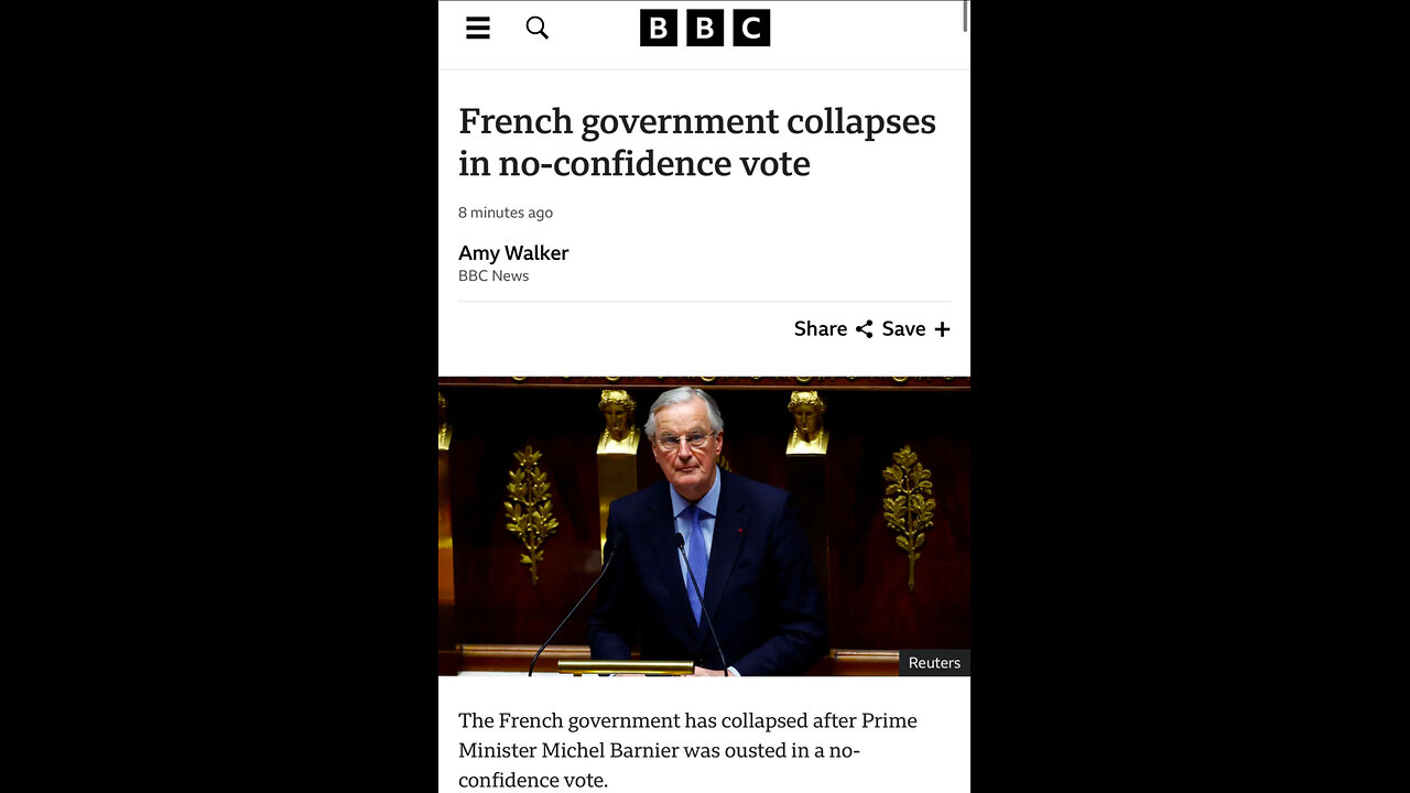 French Government Collapses