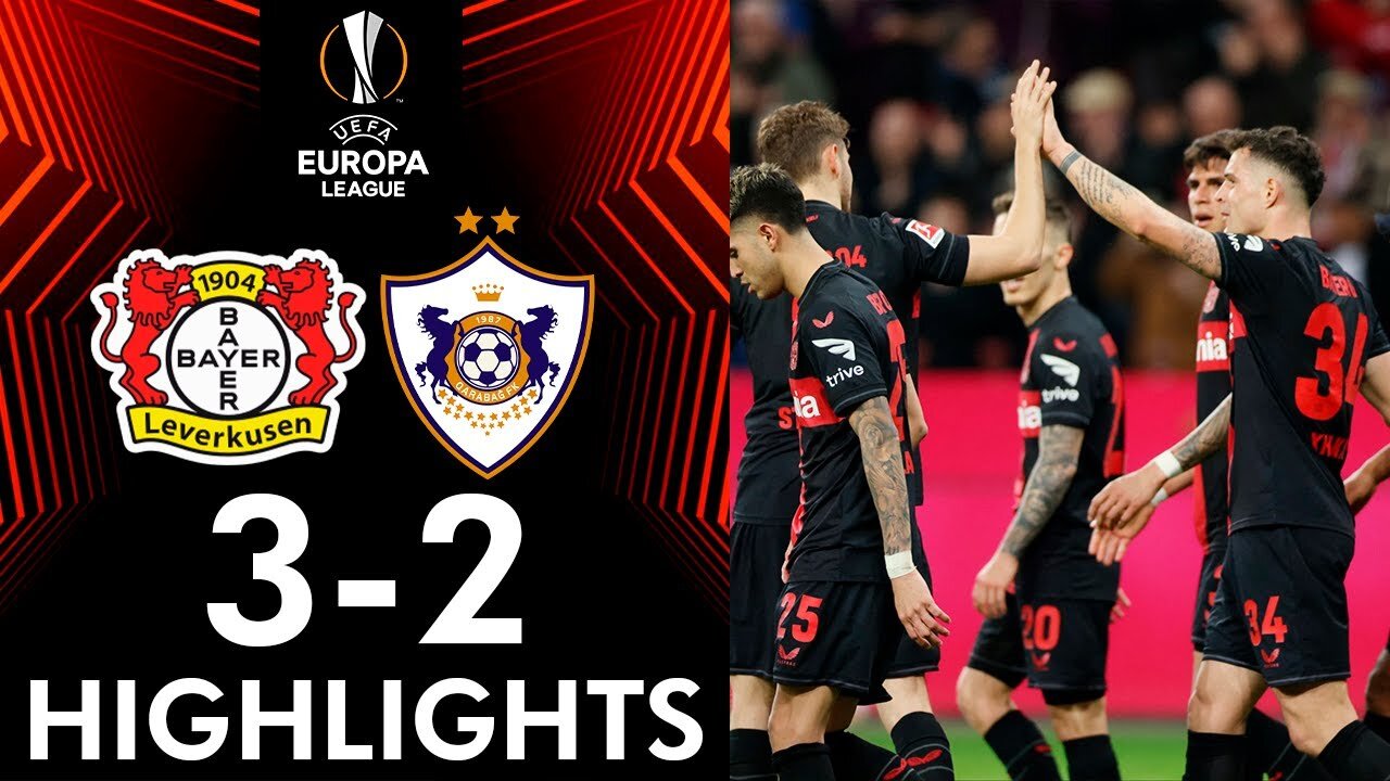 Bayer Leverkusen vs Qarabağ 3-2 Extended Highlights Goals | UEFA Europa League 2023/24