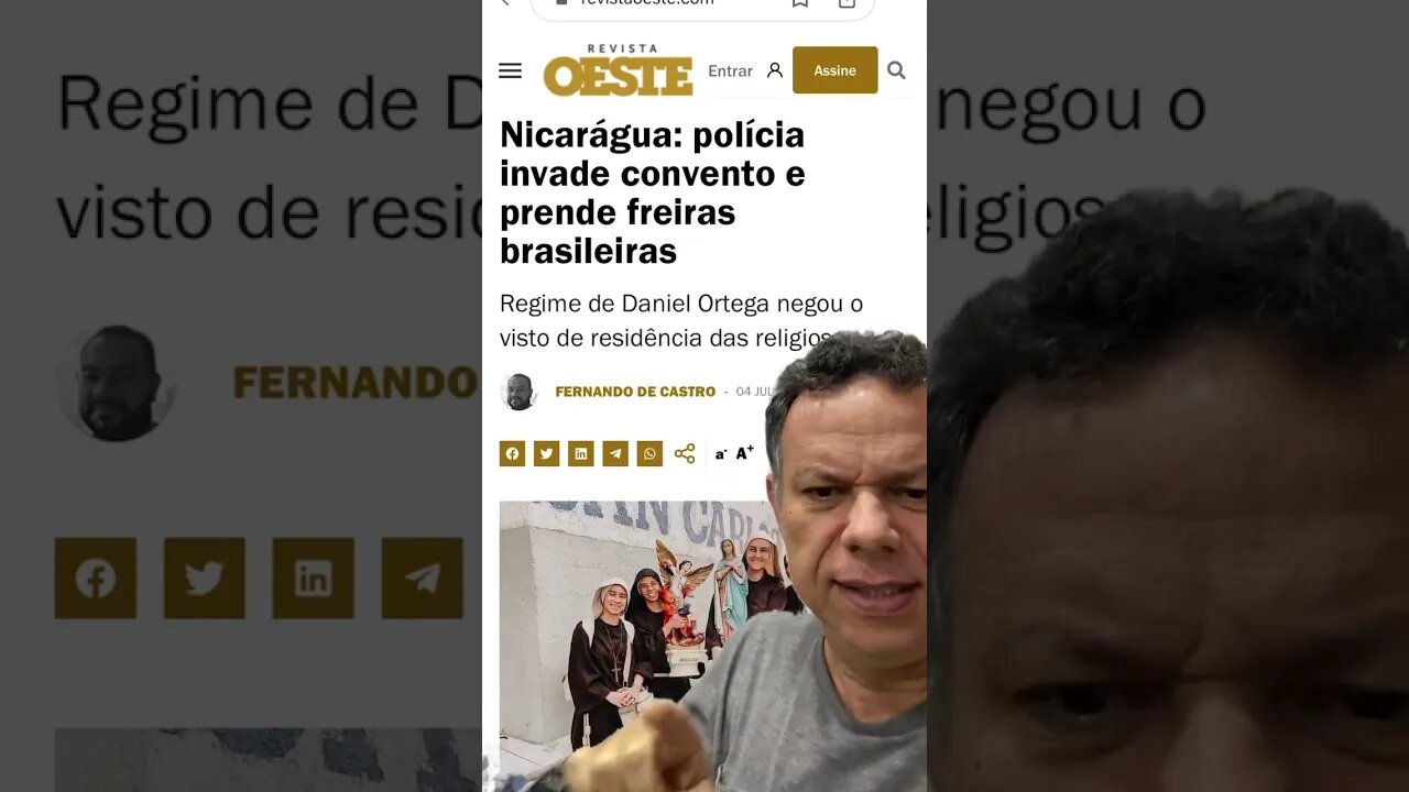 Nicarágua: polícia invade convento e prende freiras brasileiras #shortsvideo