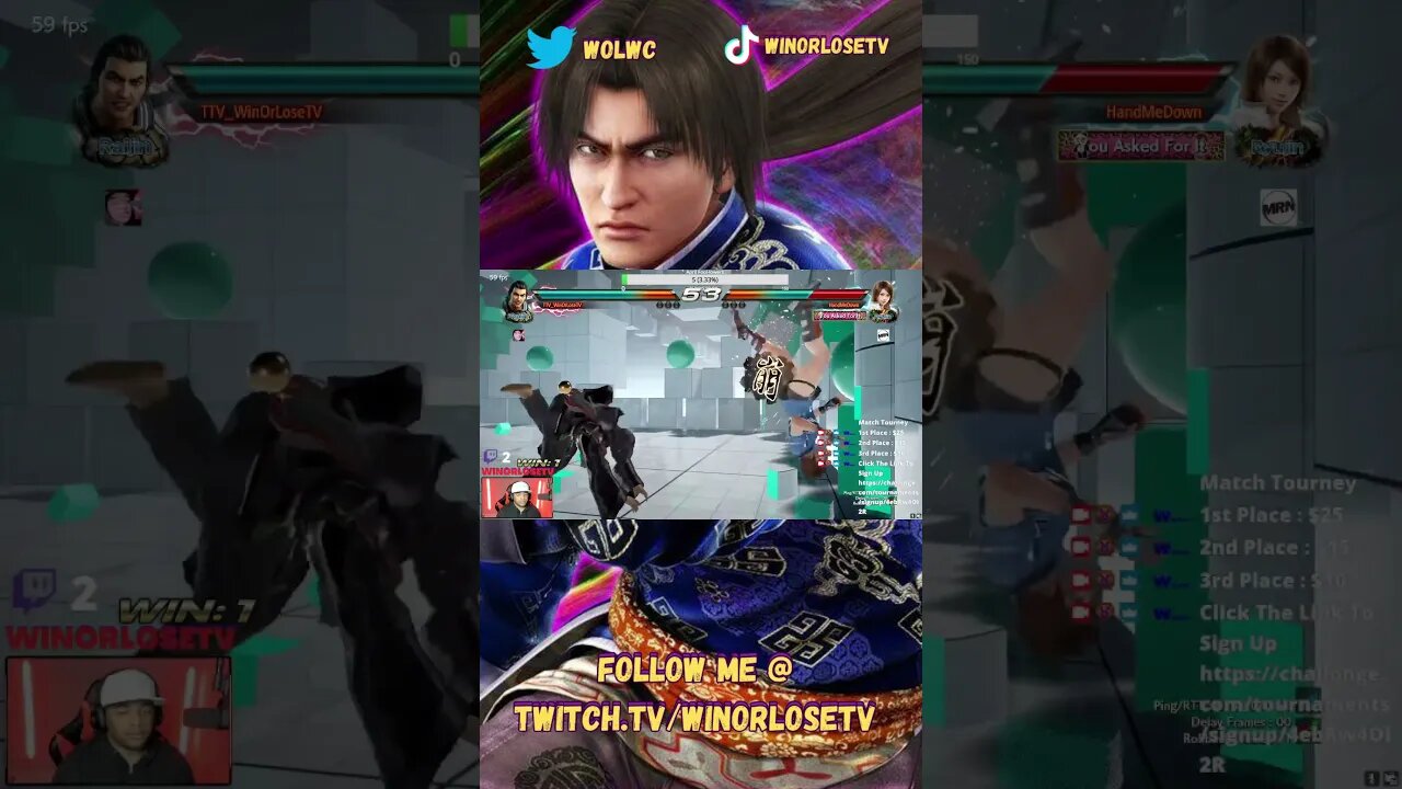Tekken 7 Lei Wulong Match Highlight #71 #shorts #tekken7