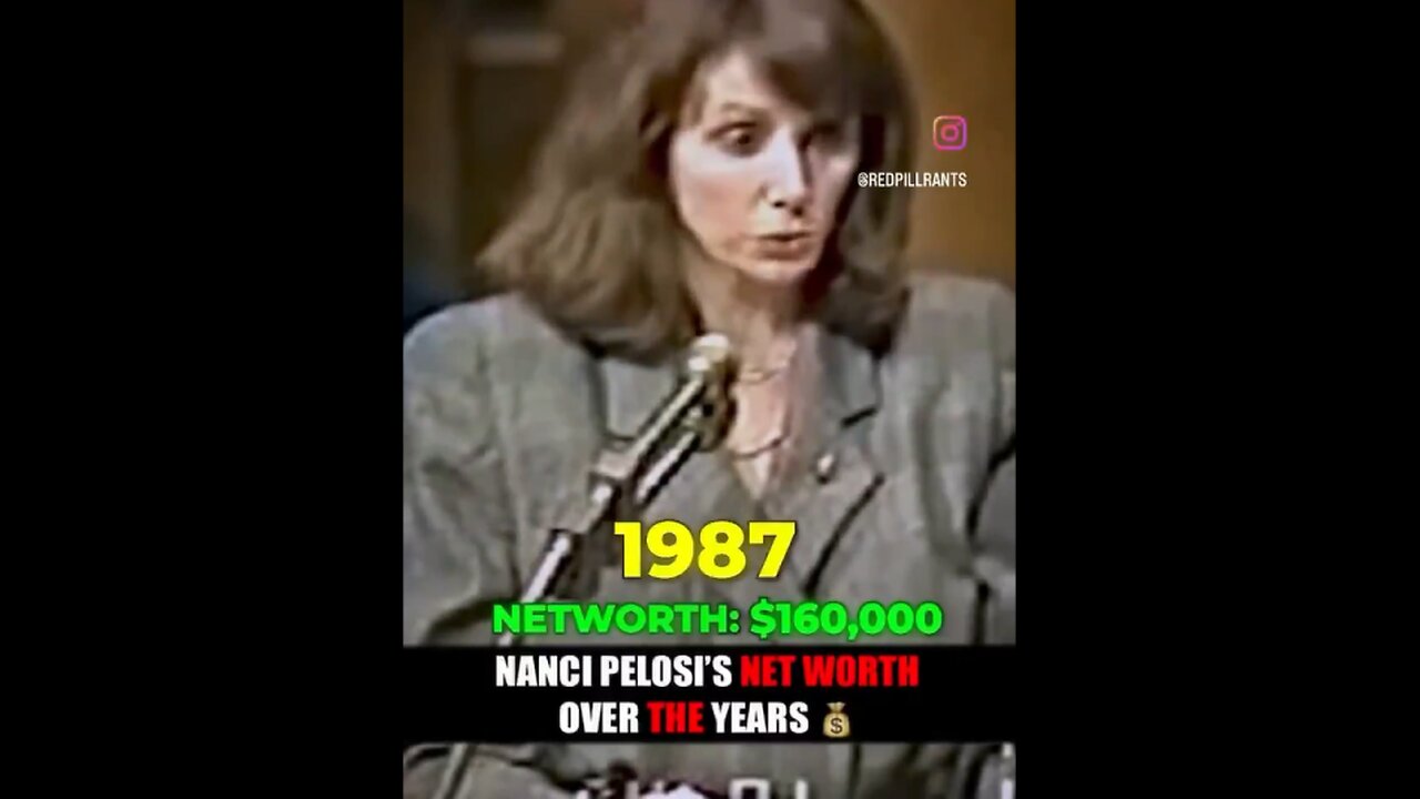 Nancy Pelosi's networth from 1987 when she was first elected to Congress to 2024