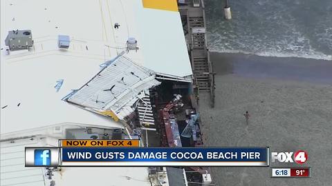 Strong winds rip off roof