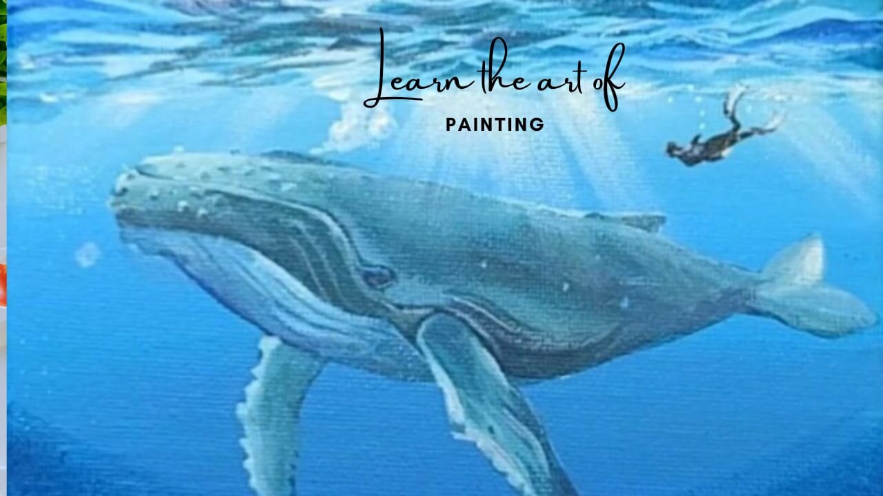 Humpback Whale Painting / Acrylic Painting for Beginners