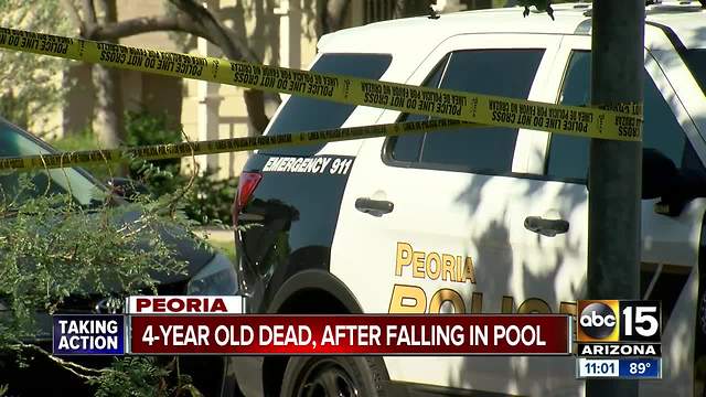 4-year-old dies after being pulled from babysitter's pool in Peoria