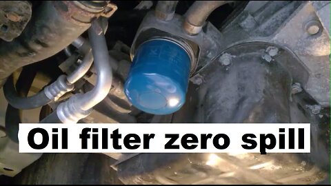 Zero spill engine oil filter removal