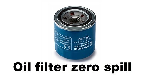 Zero spill engine oil filter removal