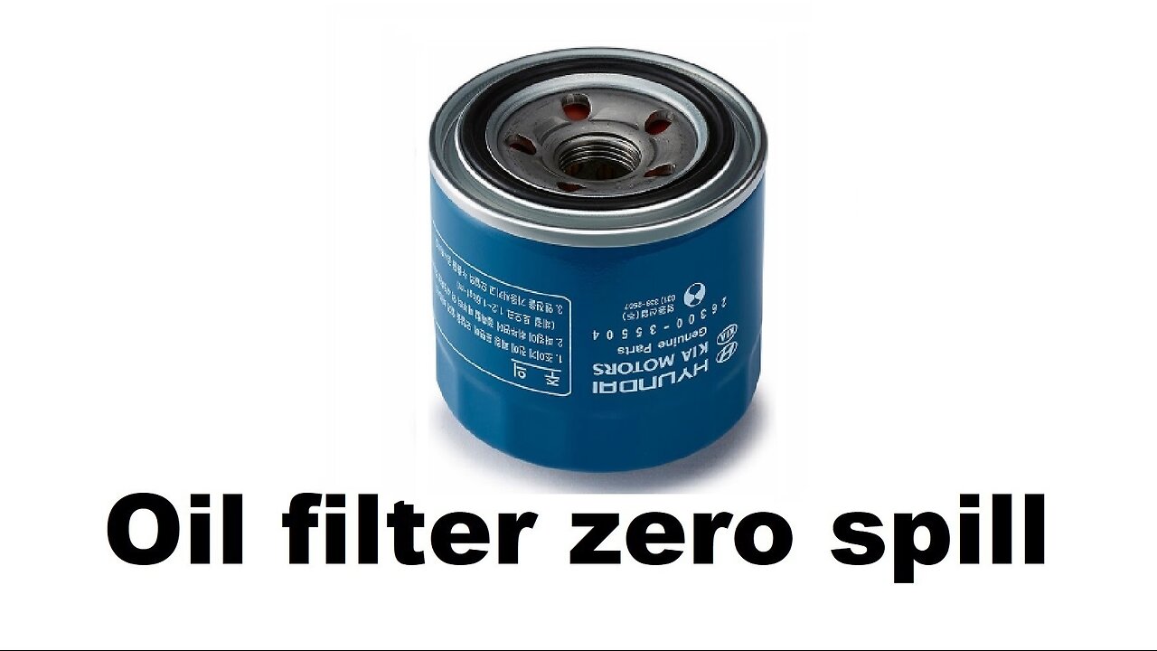 Zero spill engine oil filter removal