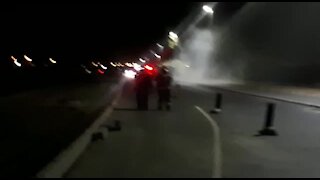 SOUTH AFRICA - Cape Town - Mfuleni buses burnt out(video) (7ZB)