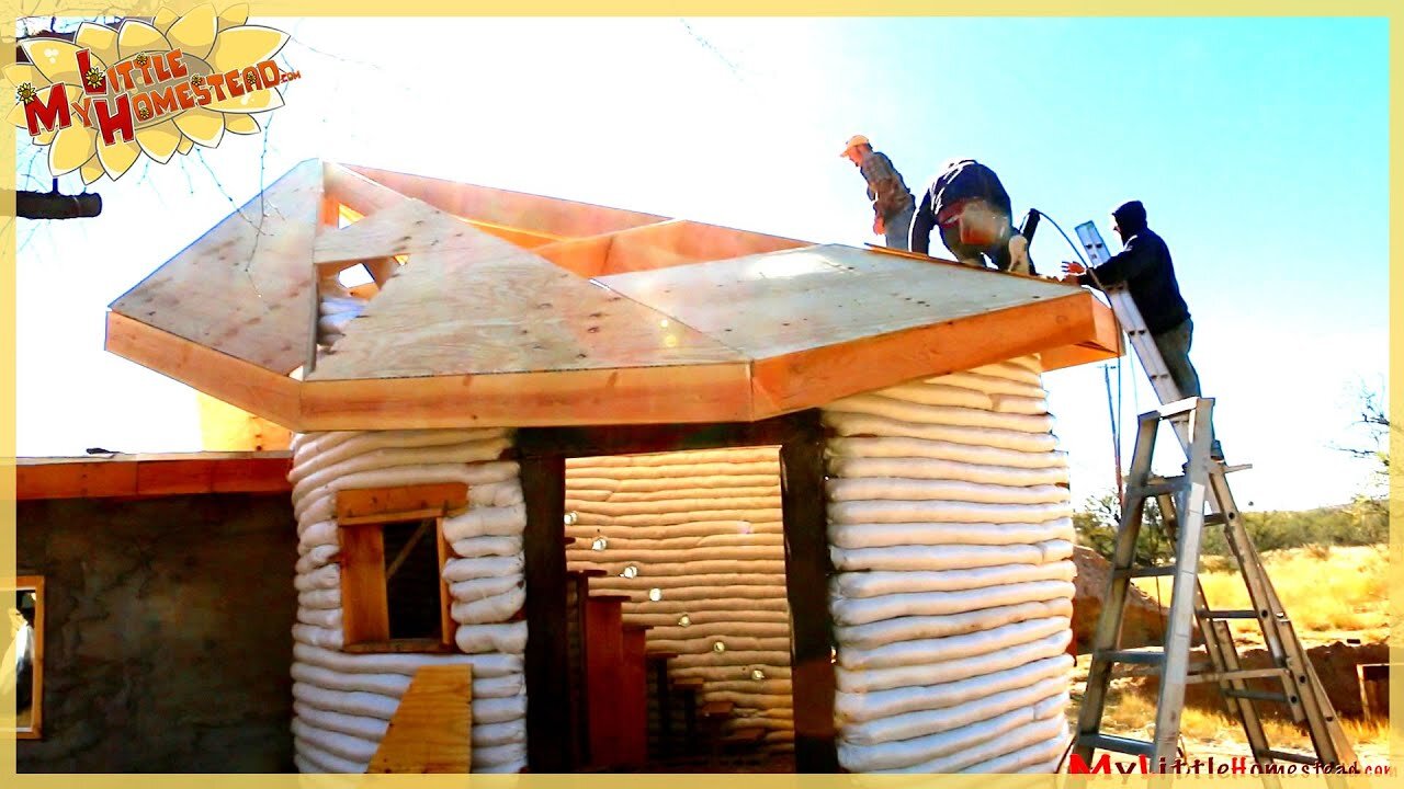 Conical Roof & Expenses $ | Earthbag Construction | Weekly Peek Ep18